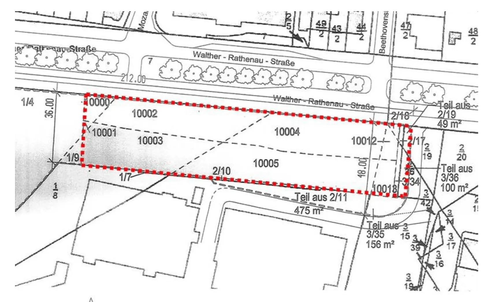 Walther-Rathenau-Straße: Lageplan Projekt