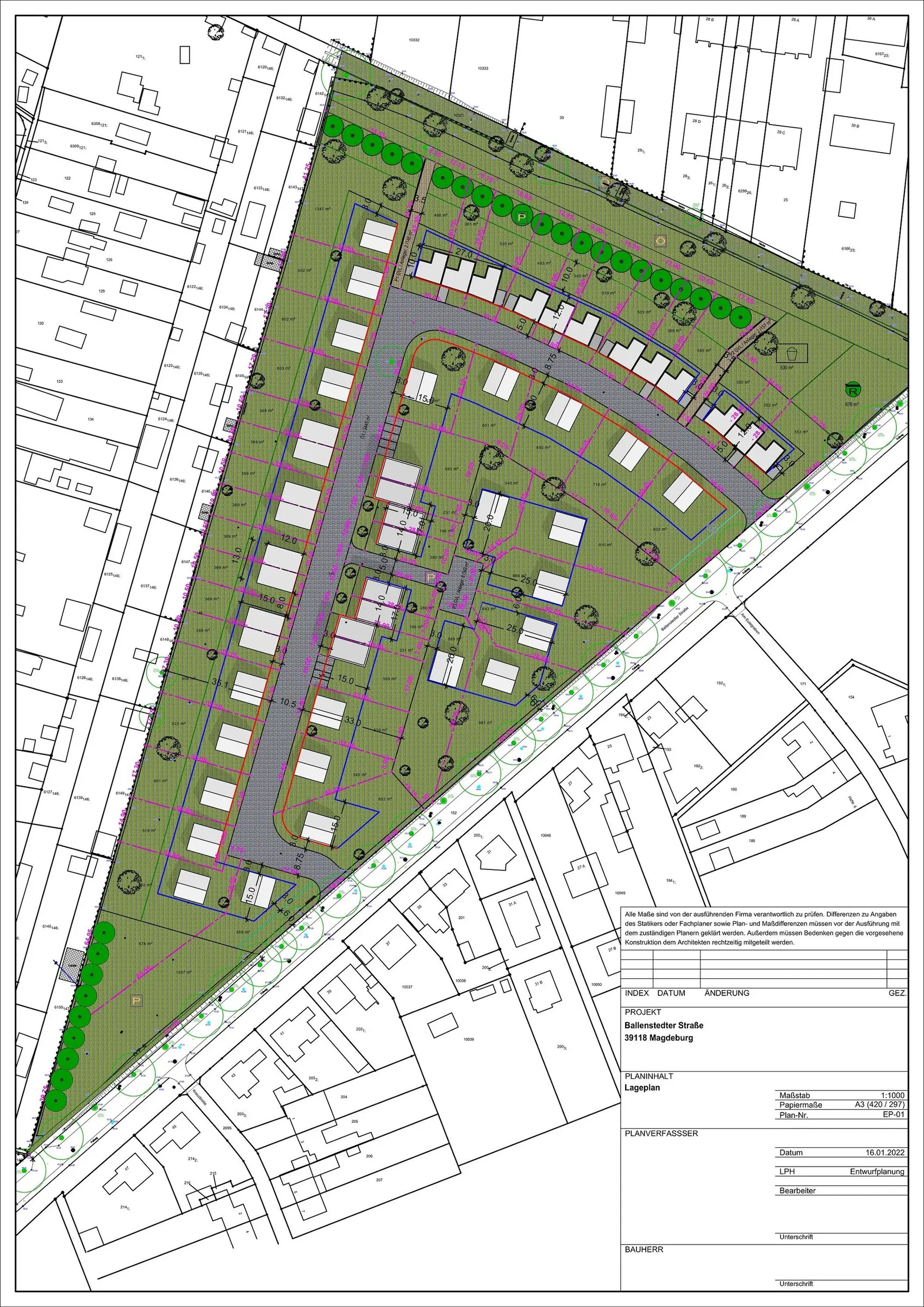 Ballenstedter Straße: Lageplan