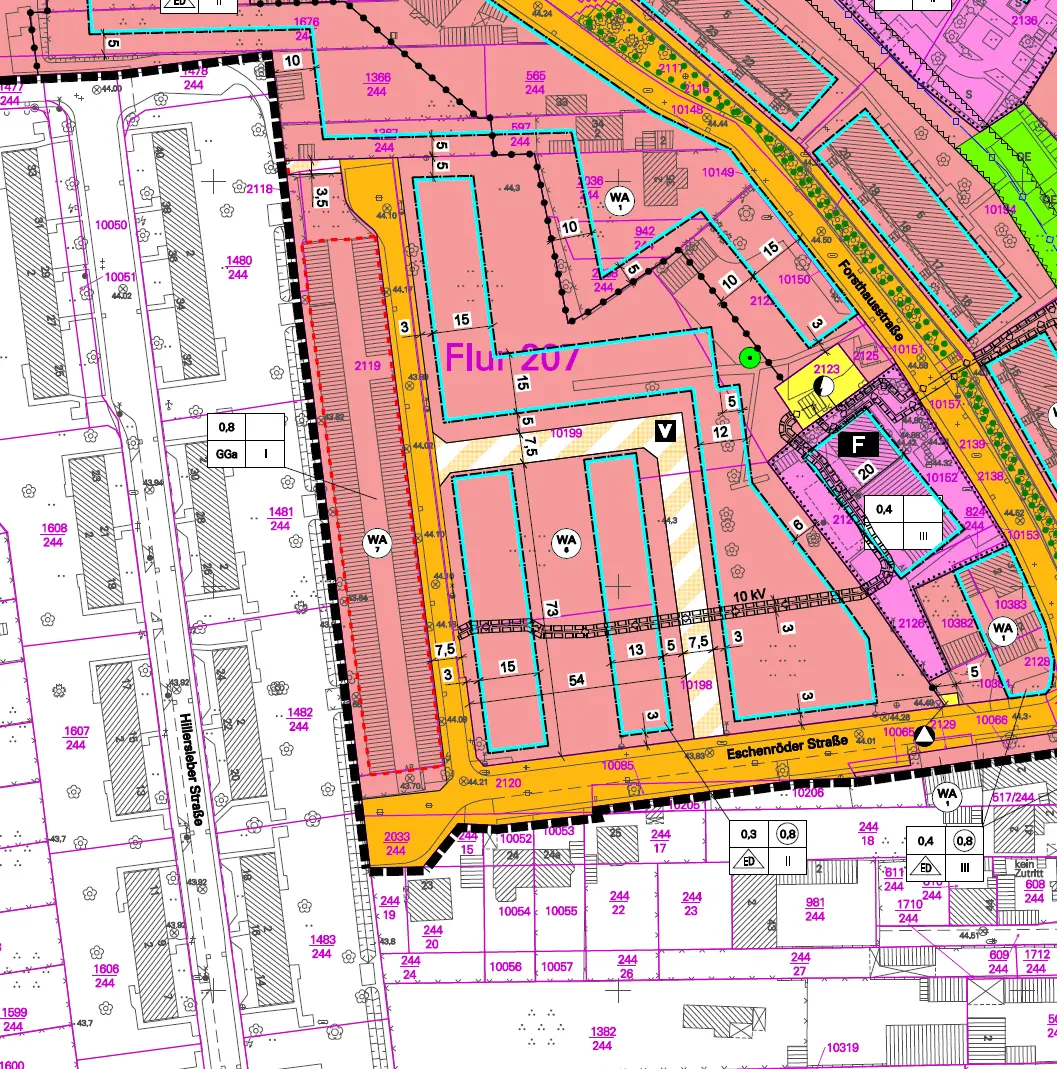 Eschenröder Straße: Lageplan