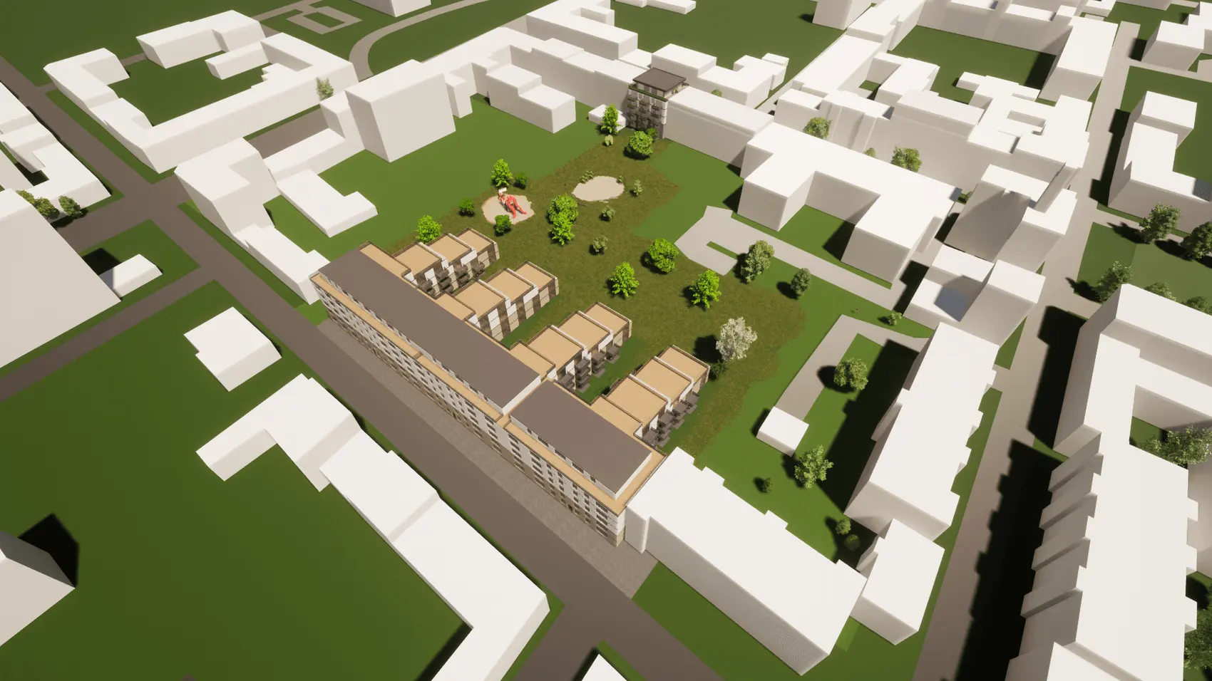 Ritterstraße: Vogelperspektive (Visualisierung)