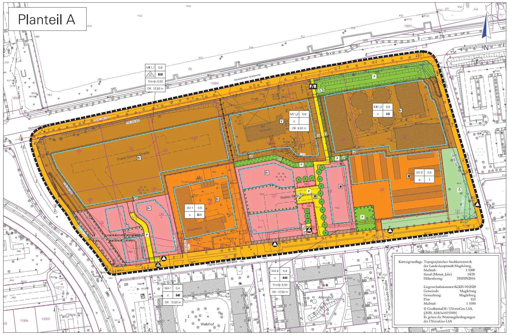 Hans-Grade-Straße: Entwurf Bebauungsplan
