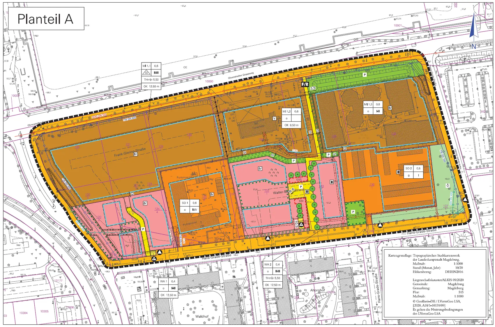 Hans-Grade-Straße: Entwurf-Bebauungsplan