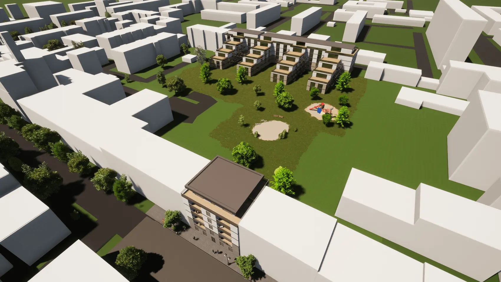 Ritterstraße: Vogelperspektive (Visualisierung)