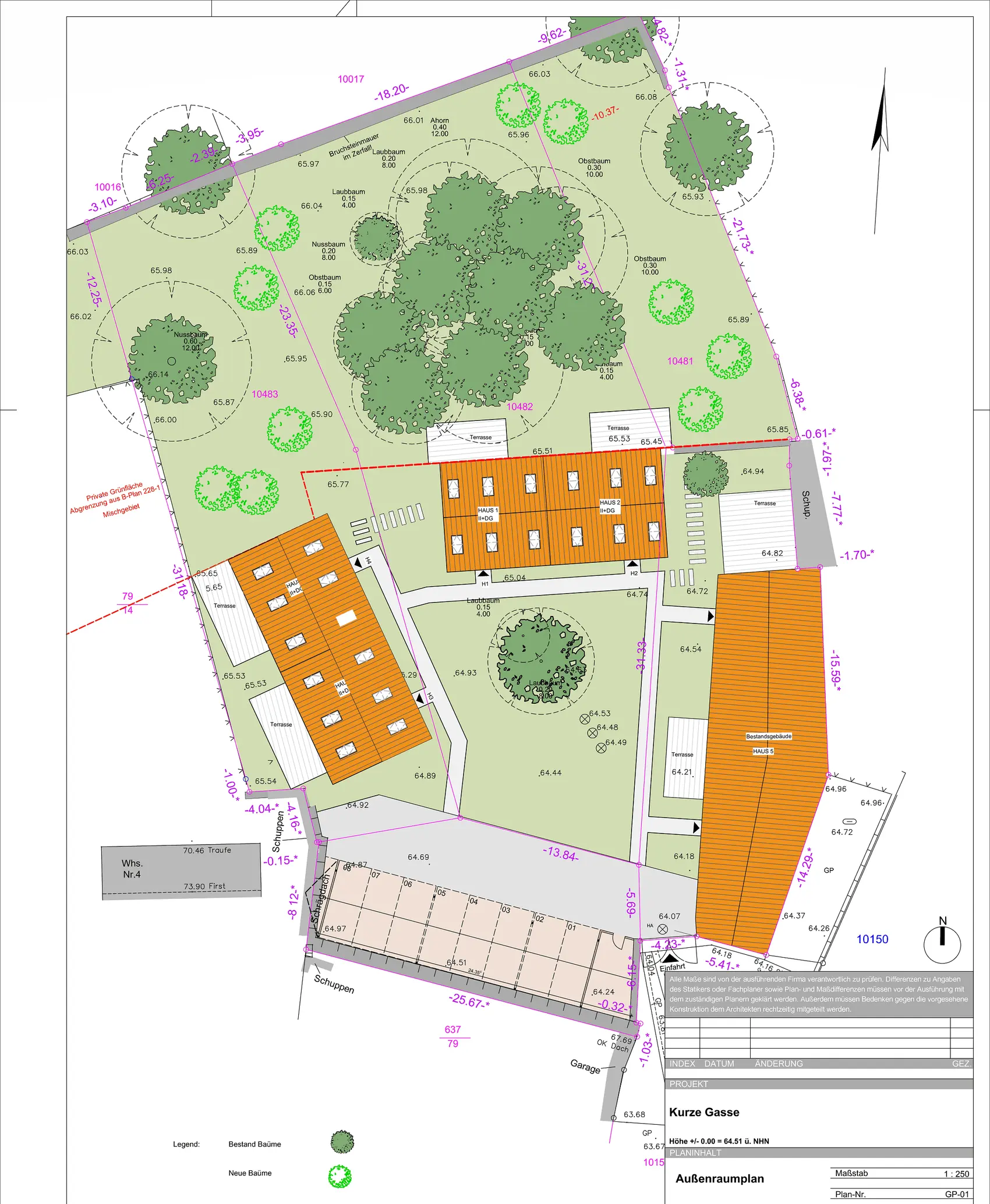 Kurze Gasse: Lageplan